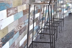 painted reclaimed wood